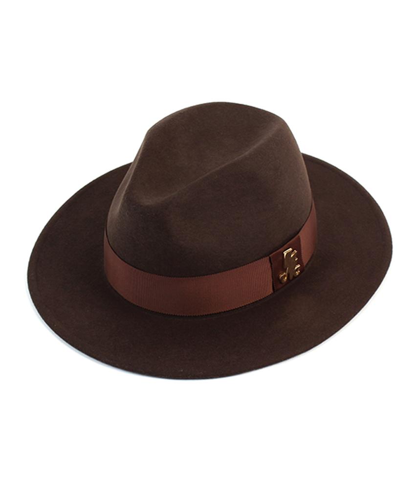 Yunibeosyeolkemiseuteuli Basic Line Brown Wool Fedora