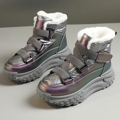 ZY Winter Velvet Thickened Snow Boots New Platform Dad Shoes Student Casual High Top
