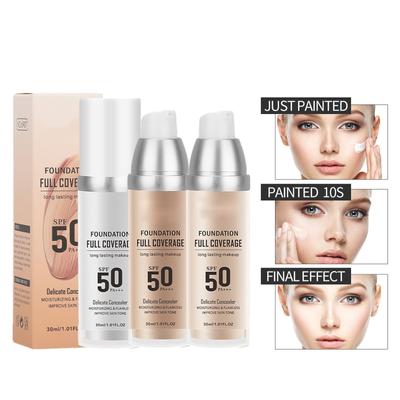 30ml Color Changing Foundation Liquid  Colour Changwing Warm Skin Tone Foundation Makeup Waterproof Long Lasting Moisturizing