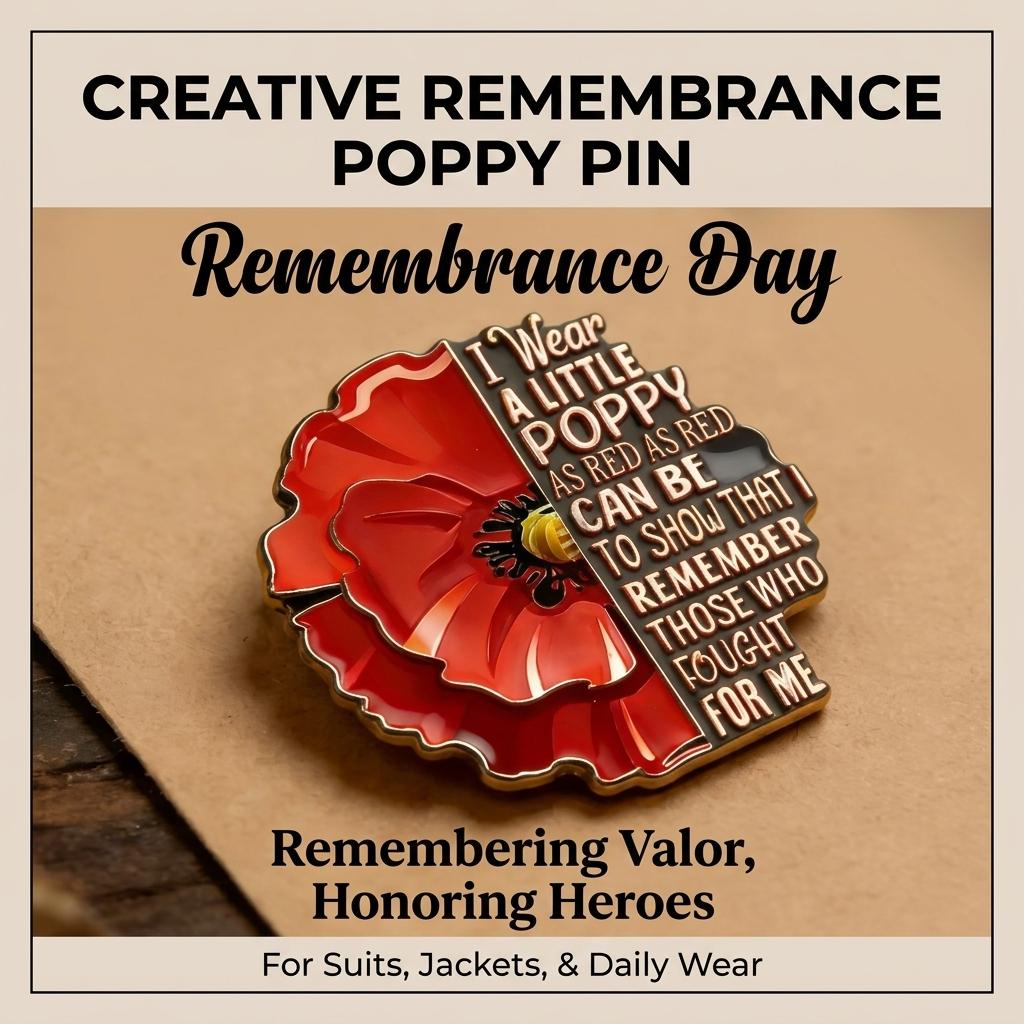 Red Friday Enamel Lapel Pin for Men and Women Durable Gift for Veterans