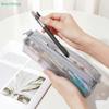 Transparent Mesh Pencil Case Large Capacity Stationery Storage Bag Student Stationary Supplies