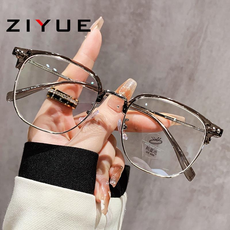 

Сверхлегкие полуободковые очки для мужчин и женщин: Готовы к установке линз по рецепту, Оправа для лица стандартного размера или большого размера, Оправа с защитой от синего света.