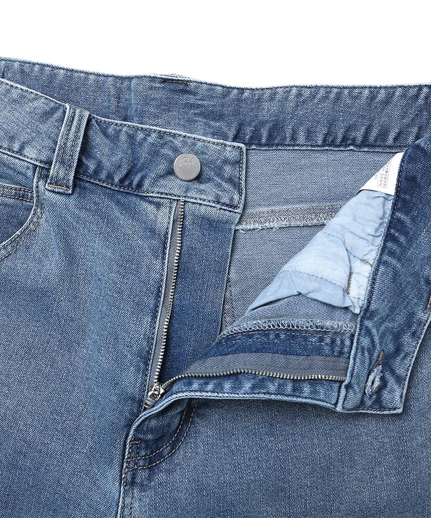 UCLA Unisex Basic Washed Wide Denim Pants [Indigo](Uz9Dp8A_04)