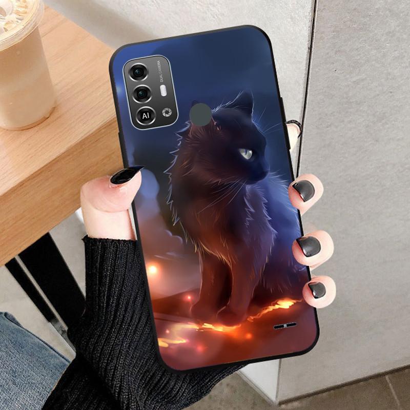Schwarze Schutzhülle aus weichem Silikon-TPU für ZTE Blade A53 Pro