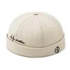 Fashion Letter Print Beanie Hats Men Docker Cap Skullcap Retro Brimless Hip Hop Hats Cotton Adjustable Spring Landlord Hat