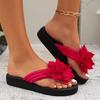 Women Summer Casual Beach Home Shoes Sandals Flower Flip Flops