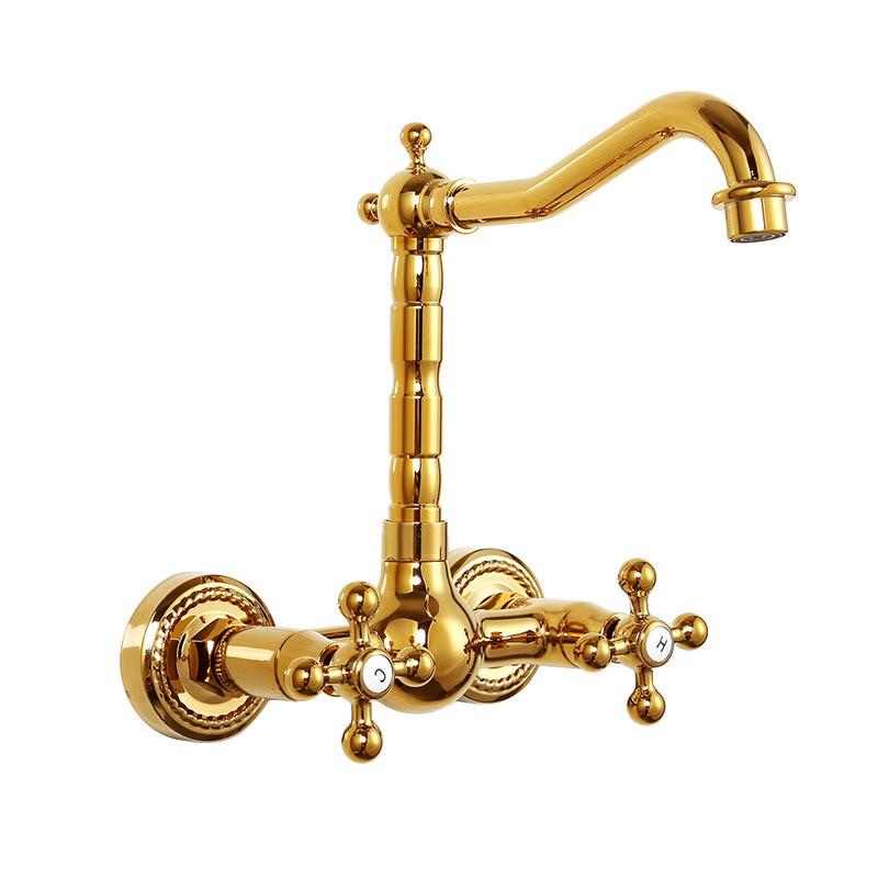 Yuzhuxun HC Wall-Mounted Hot & Cold Basin Faucet with Double Handles