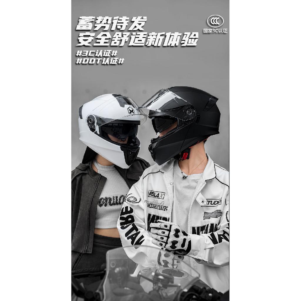 New National Standard3C/DOT Dual-certified motorcycle open-face helmet for men and women, warm for winter riding, motorcycle safety helmet