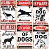 Vintage Beware of Dog, Metal Sign, Warning Danger, Protected Pit Bull Dog, No Bal, Wall Decor, Private Area Decoration, WY45