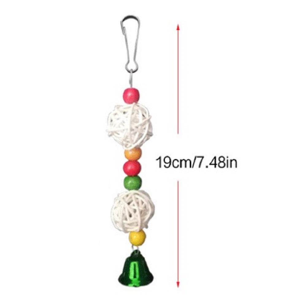 6pcs Bird Ladder Swing Toys Play Set Fun Colorful Hanging Bells for Bird Cages