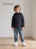 Malwee Boys' Fleece-Lined Hooded Winter Jacket - European & American Style Medium and Small Children's Spring Windbreaker.