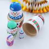 5pcs Christmas Handpainted Cute Wooden Matryoshka Dolls Russian Nesting Dolls Set Home