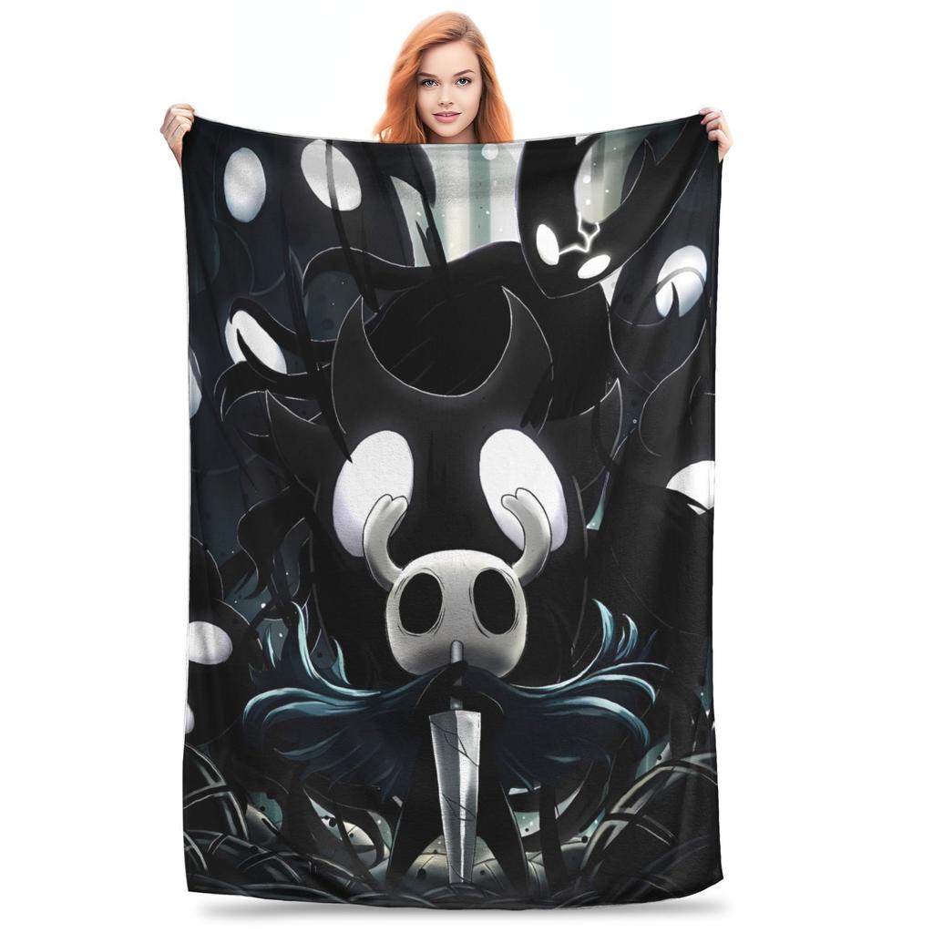 Hollow Knight Fashion Digital Printed Blanket Warm Soft Plush Throw Blanket For Students Living Room Flannel Bedspread Bed Cover