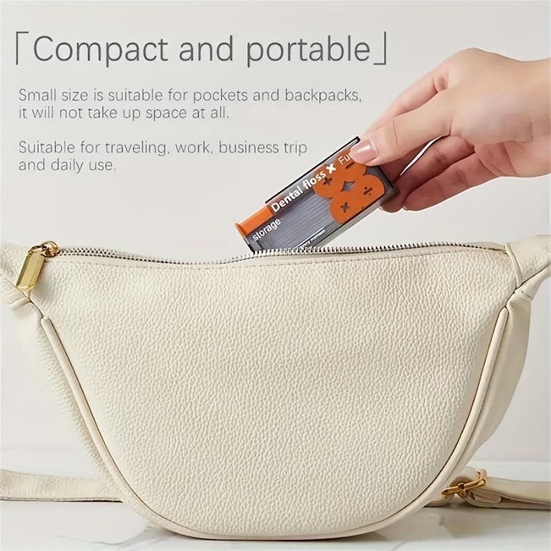 1pc Portable Automatic Dental Floss Box, Carry-on Dental Floss Box, Pop-up Dental Floss Stick to Pick Dental Floss Storage Box