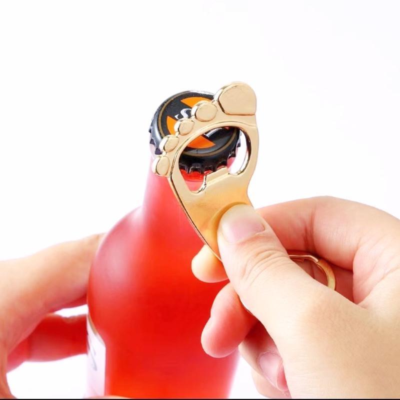 Best Sale Creative Foot Shape Bottle Opener Key Ring Chain Keyring Keychain Beer Bar Tool Accessories Gift Gift for Men and Women