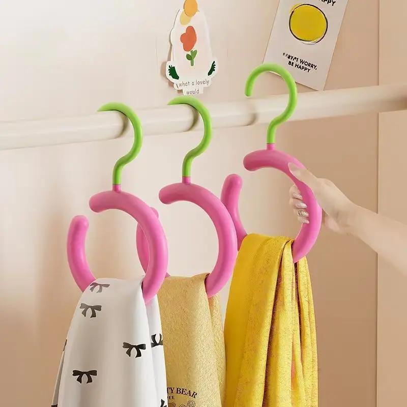 Multifunctional Scarf Rack Home Bedroom Display Stand Dopamine Round Scarf Tie Rotatable Hook
