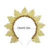 Vintage Flower Goddess Glory Headband Sun Rhinestone Women Hairband Exaggerated Gold Color Traditional Festival Hair Hoop Women