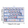 Cute Design Mini Keyboard Pendant Transparent Dual-Tone Keyboard Keychain  Desktop Decoration