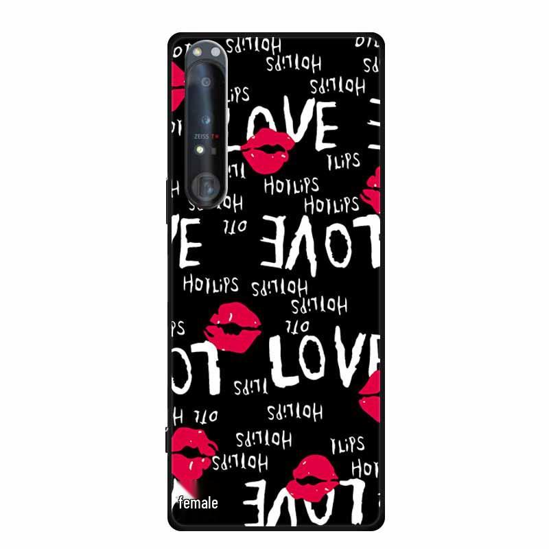 Embossed Color Painted Soft Case with Textured Design for Sony 1 IV Phone