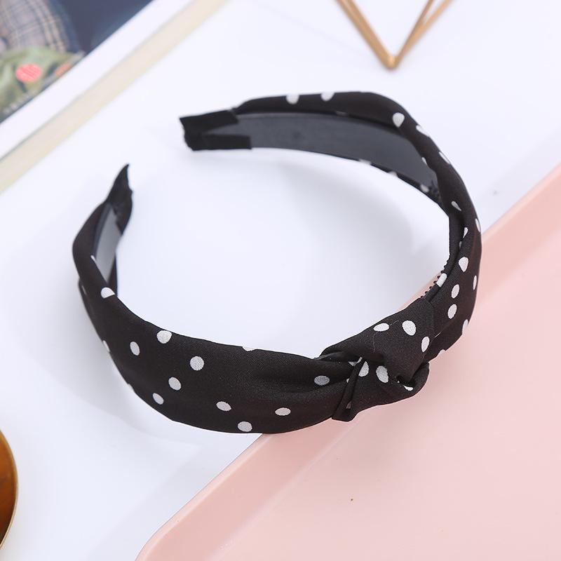 

Элегантная черная плиссированная повязка на голову для умывания и укладки волос - корейский дизайн с высокой макушкой