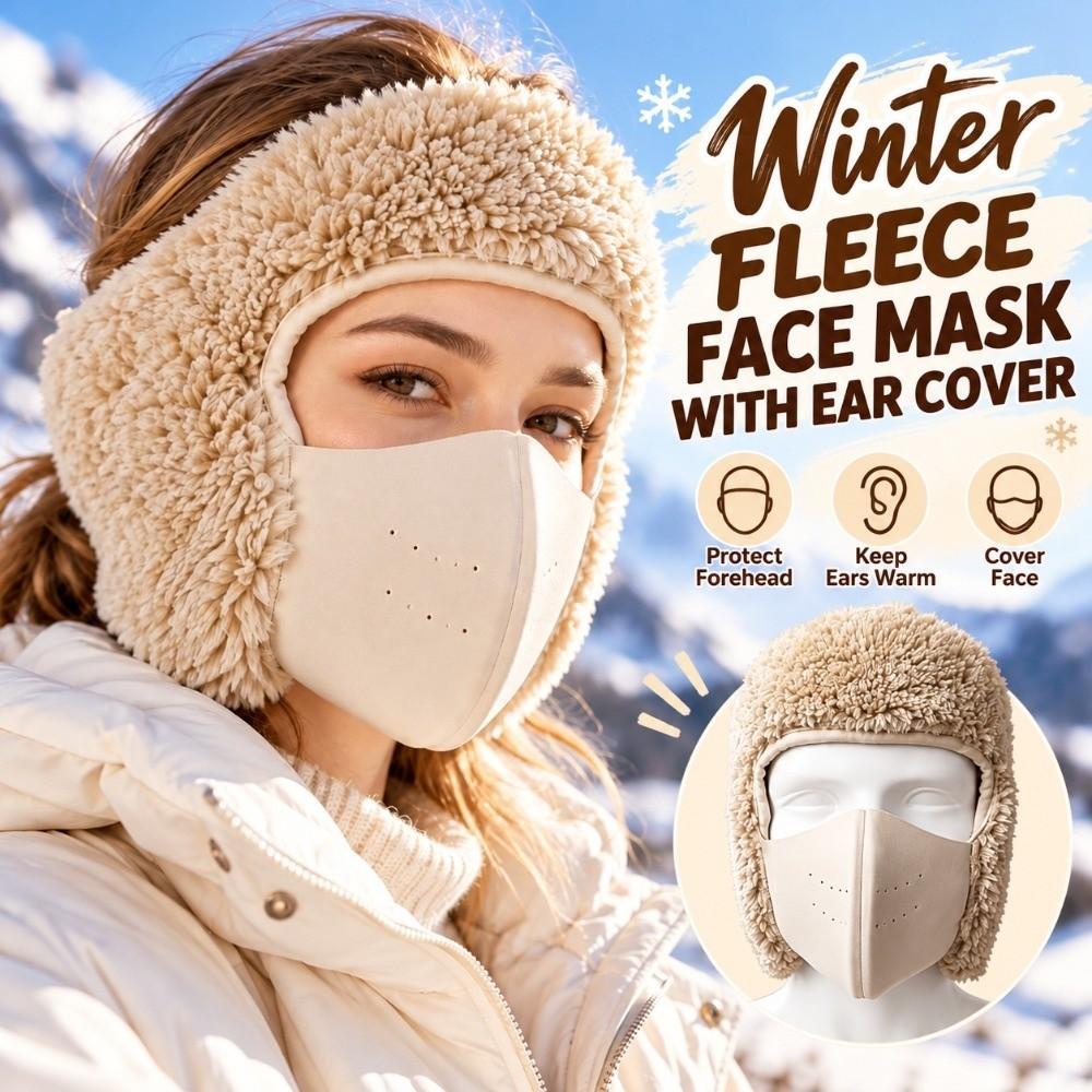 Built In Ear Covers One Piece Face Mask Windproof Cycling Face Cover Daily Outdoor Activities