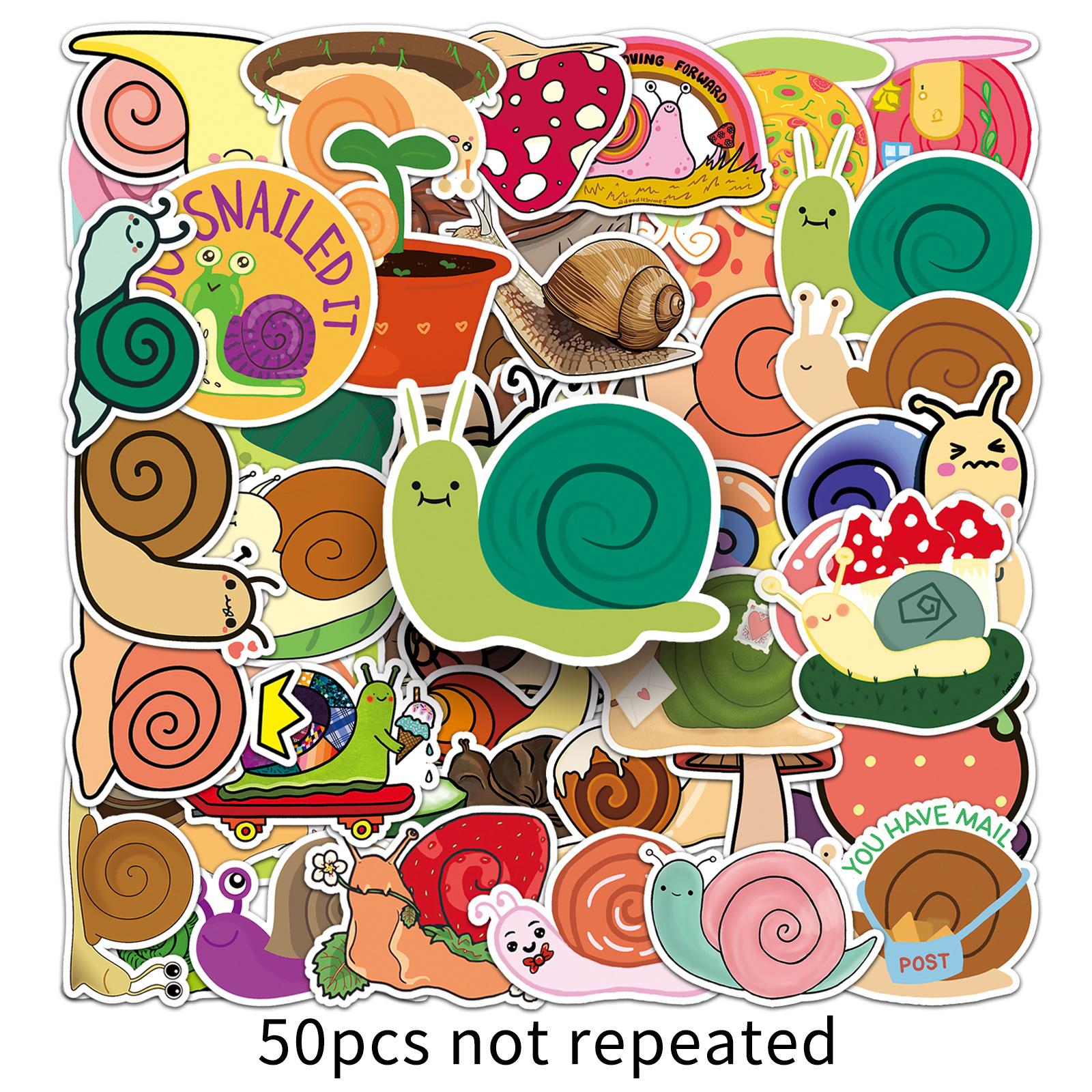 

50 Snail Doodle Cartoon Animal Children s Rewards Guka DIY Mobile Phone Case Suitcase Stickers Waterproof