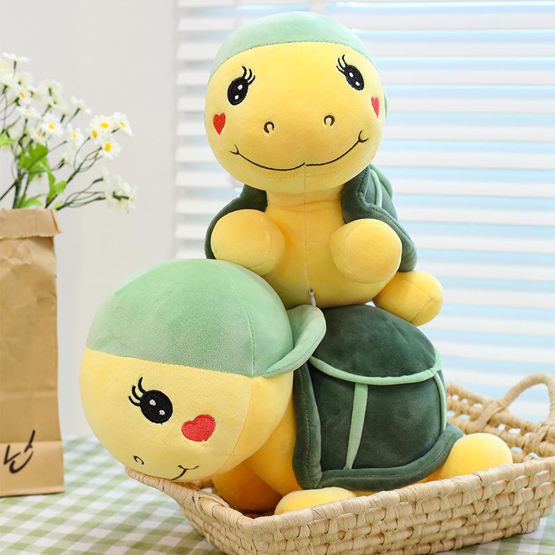 Adorável Tartaruga de Pelúcia com Capuz Almofada Presente