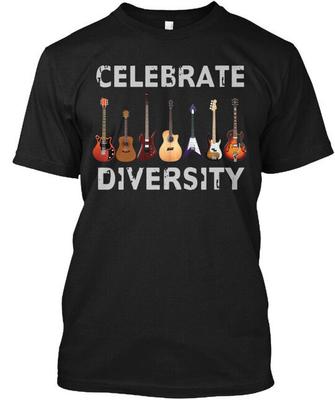 Gitarre Vielfalt feiern Feiern T-Shirt Hergestellt in den USA Größe S bis 5XL