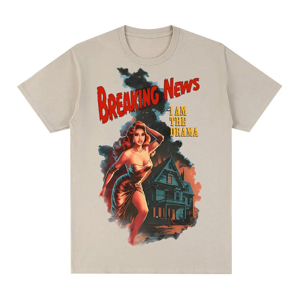 Cardi B - AM I THE DRAMA Album T Shirt  New Tee-shirt Graphic Printing Punk Tshirt Round Neck Clothing 100% Cotton Tees Top