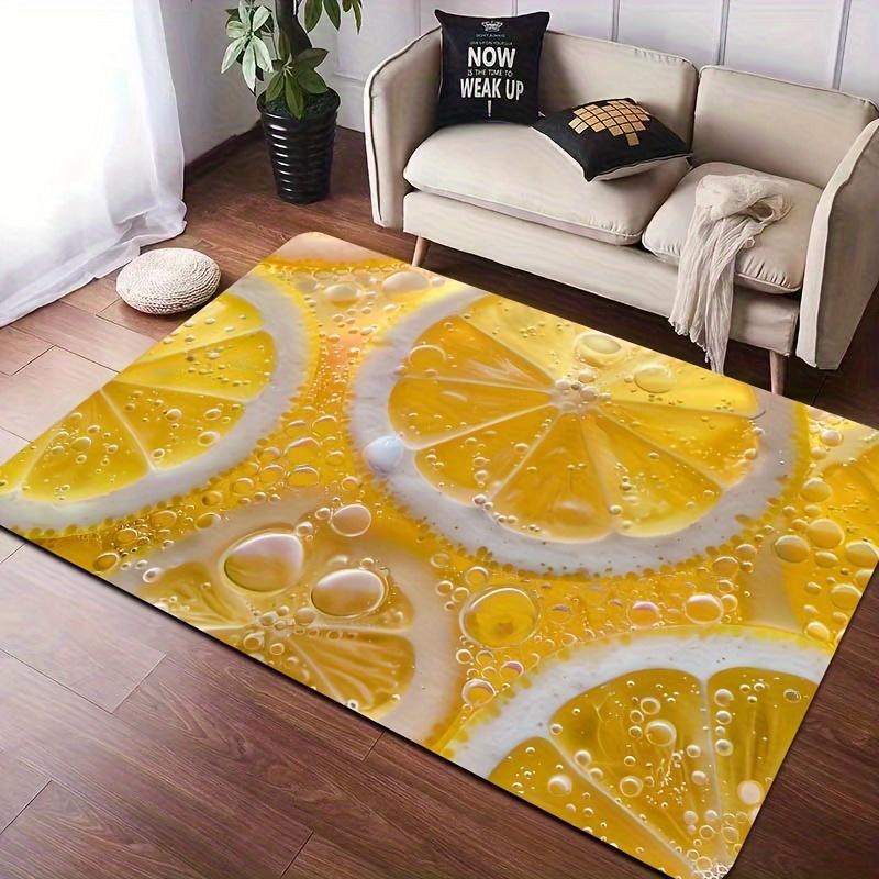 1Pcs Anti Fatigue Kitchen Rugs,  Lemon Fresh  Print Waterproof Non-Slip Thick Cushioned Kitchen Mat Heavy Duty Comfort Standing Mat for Kitchen