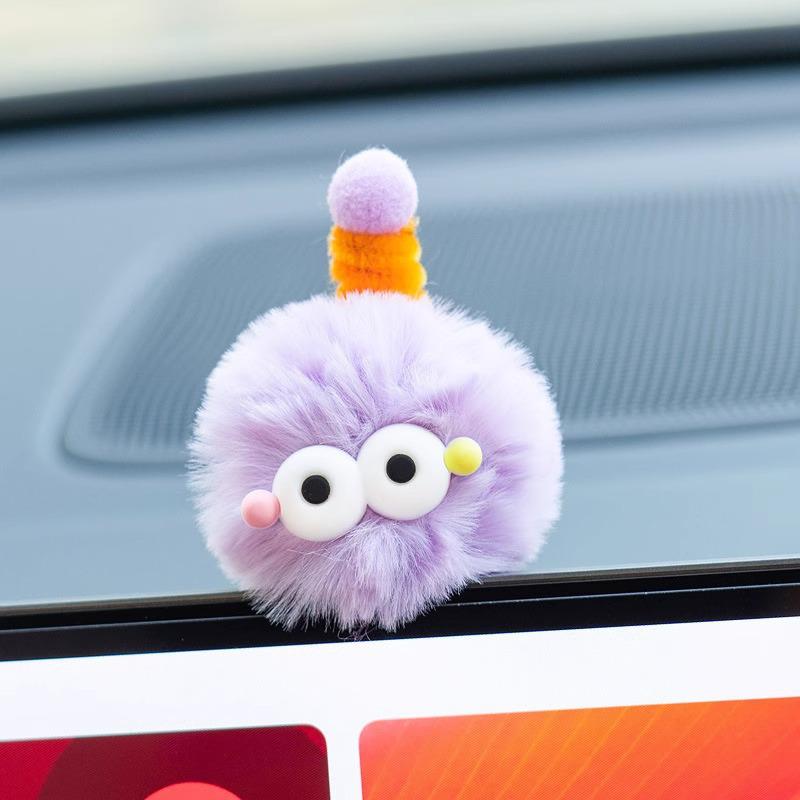 Electric Vehicle Cute Fur Ball Helmet Accessories