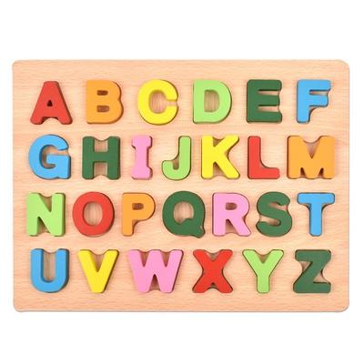 Stereoskopická sada dřevěné abecedy Oztoi, 1 sada, Korea Best Toddler Puzzle