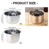 B46E 304 Stainless Steel Rice Cooker Inner Pot Dishwasher Safe Inside Bowl With Even Heating Base Replacement Accessory