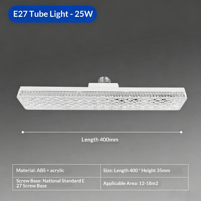 E27 Upgraded Eye Protection Crystal LED Bulb Flat Low High Bay for Study Room Porch Indoor Outdoor Lighting