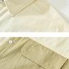 Koreanischer Streetstyle Lockeres Oberteil Frühling und Sommer Reine Baumwolle Herren Freizeitshirt Reversnaht Langarmhemd Jugendmode Herrenbekleidung