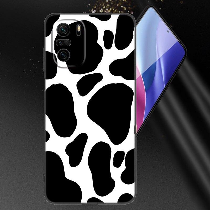 Black And White Dalmatian Cow Zebra Texture Case For Xiaomi Mi 10T 11i 11T Note 10 11 Lite NE POCO F3 M3 X3 GT NFC M4 X4 Pro 5G