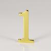 D-Shaped Imitation Gold Metal Address Number Plate