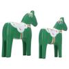 1 Pair Swedish Dala Horse Decor Wooden Traditional Painted Dalecarlian Horse Statue Figurine Home Ornament Handicraft