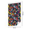Wallpaper Small Flowers Turquoise and Navy Blue for Living Room and Bedroom 50x1000