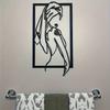 1pc Minimalist Line Art Metal Wall Art for Home, Bathroom Room Decor Housewarming Gift