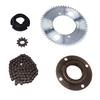 25H 82 Links Chain 25H 10mm Hole 11T Sprocket 55T4 Hole Sprocket Flywheel Adapter Set for