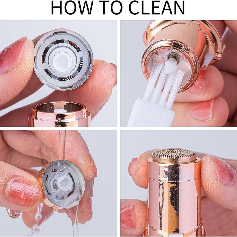 Portable Mustache Razor Battery Powered Eyebrow Trimmers Compact Women Epilator Cheeks