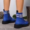 Fashion Booties Fashion British Platform Retro Casual Comfort Round Toe Boots for Women