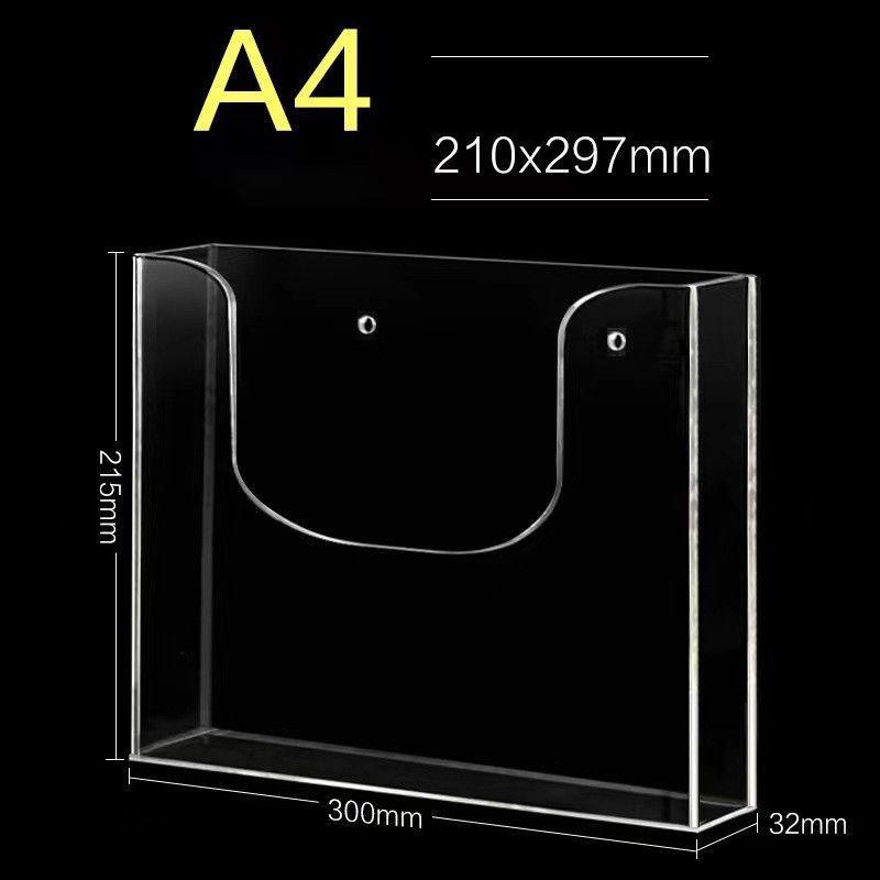 A4/A5 Clear Hanging File Organizer,Wall Mounted Mail Paper Document Folder Holder,Clipboard Storage Organization Magazine Rack