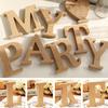 4 Inch Wooden Letters Large Alphabet Letters Sign for DIY Painting Art Crafts Wedding Home Wall Decor