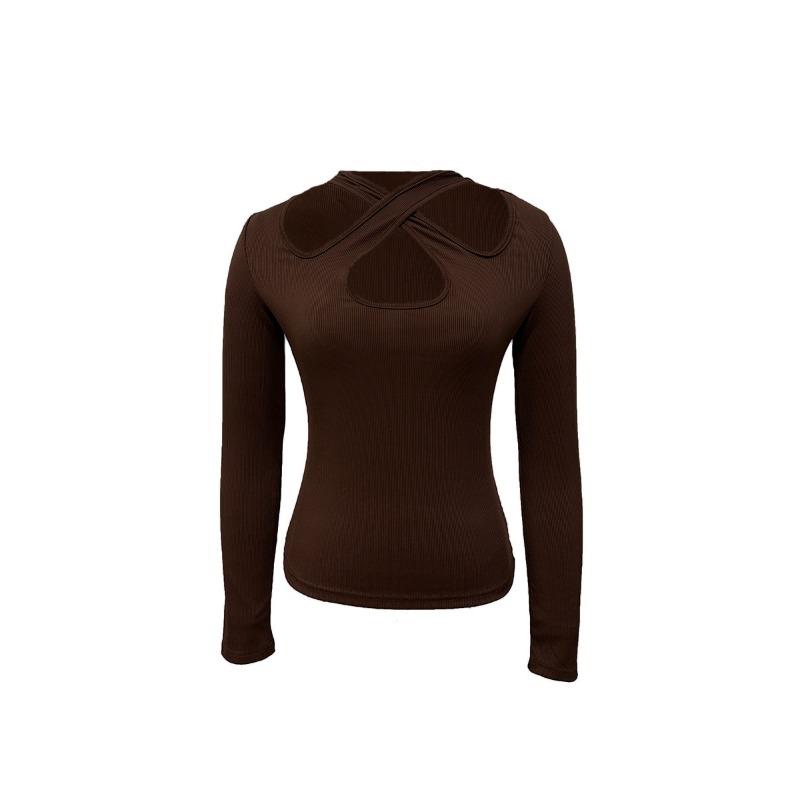 Women's T-shirt Top Sexy Halter Solid Color Top