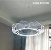 Modern Minimalism Hanging Lamp Ginkgo Acrylic Led Lustre Pendant Lights Gold Metal Dimmable Chandelier Light Living Room