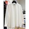 2026 Spring Women's Loose Casual Solid Color Long Sleeve Round Neck T-shirt