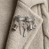 Vintage Tailor Tools Brooch DIY Metal Corsage Ornament Fashion Lapel Pin  Daily Wear