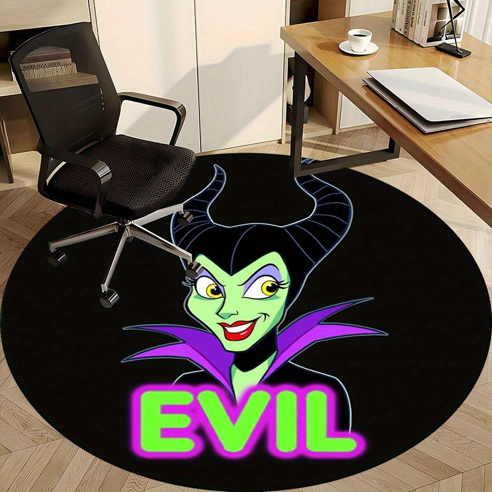

1pc Evil Cartoon Design Round Rug - Office Carpet, Non-Slip Mat for Under Chair, Home Decor for Bedroom & Living Room -0412061 80cm by 80cm